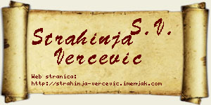 Strahinja Verčević vizit kartica